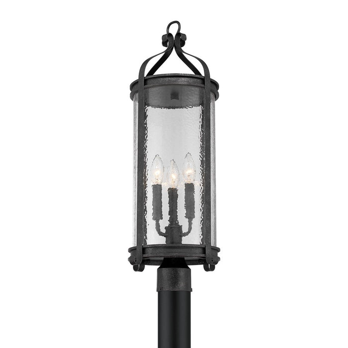 Savoy House Preston 3Lt Outdoor Post Lantern, Iron, Iron Oxide