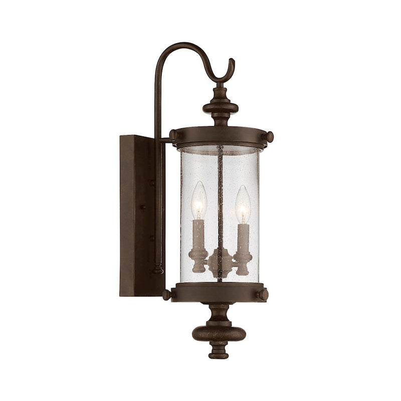 Savoy House Palmer 2-Light Outdoor Wall Lantern, Walnut Patina