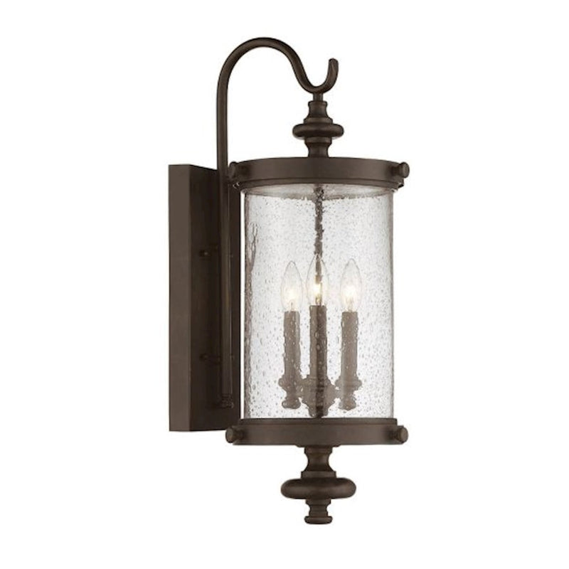 Savoy House Palmer 3-Light Outdoor Wall Lantern, Walnut Patina