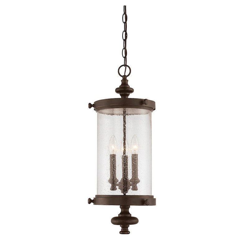 Savoy House Palmer 3-Light Outdoor Hanging Lantern, Walnut Patina