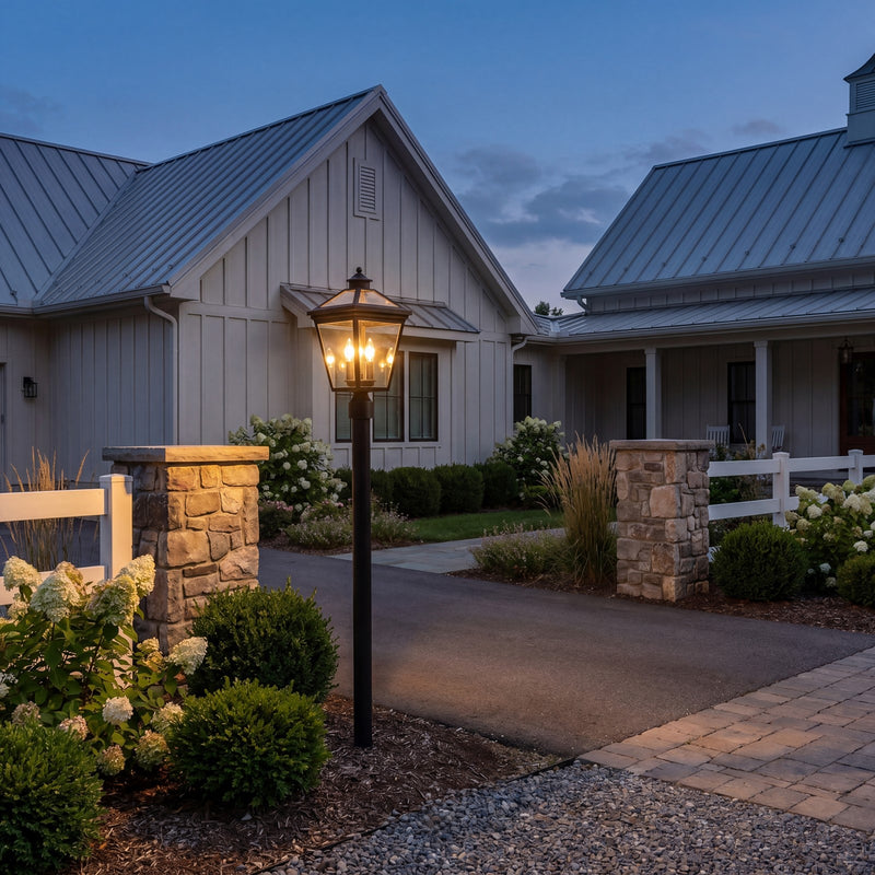 Savoy House Ellijay 3-Light Outdoor Post Lantern, Black
