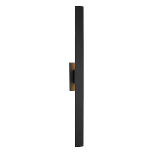 Savoy House Davis 48in 1-Light LED Outdoor Wall Sconce | Modern & Contemporary Black Metal | Entryway & Covered Patio | 2000 Lumens | Model 5-148-5CCT-BK