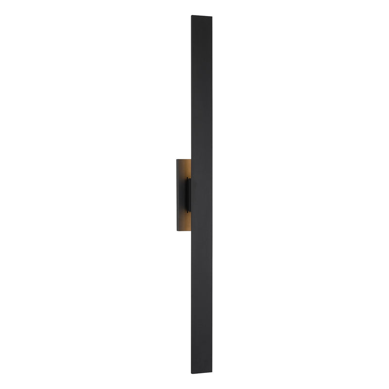 Savoy House Davis 48in 1-Light LED Outdoor Wall Sconce | Modern & Contemporary Black Metal | Entryway & Covered Patio | 2000 Lumens | Model 5-148-5CCT-BK