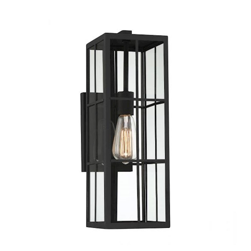Savoy House Ericson 1-Light 19" Outdoor Wall Lantern, Matte Black