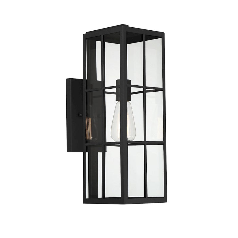 Savoy House Ericson 1-Light 19" Outdoor Wall Lantern, Matte Black