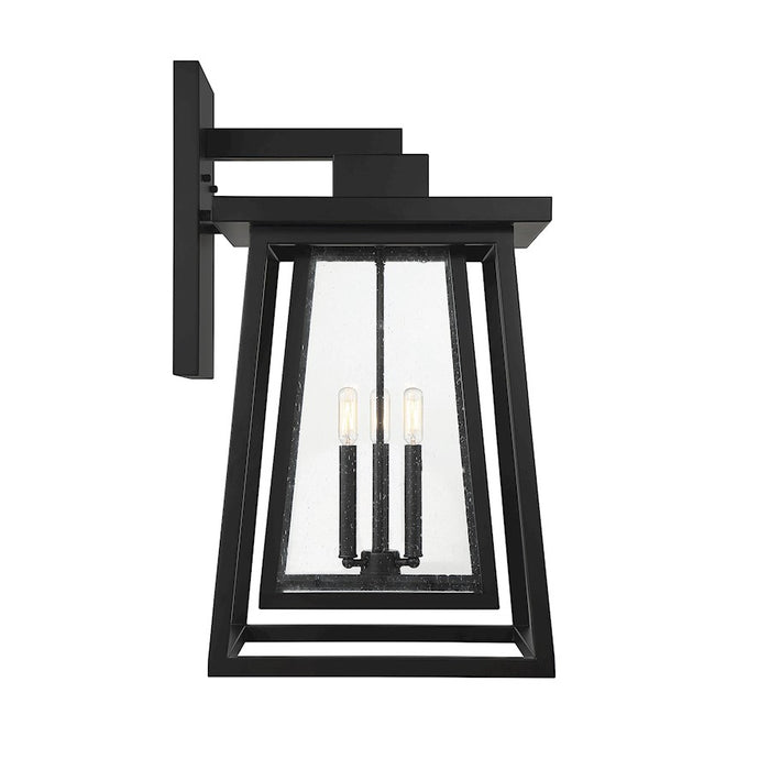 Savoy House Denver 3-Light Outdoor Wall Lantern, Matte Black