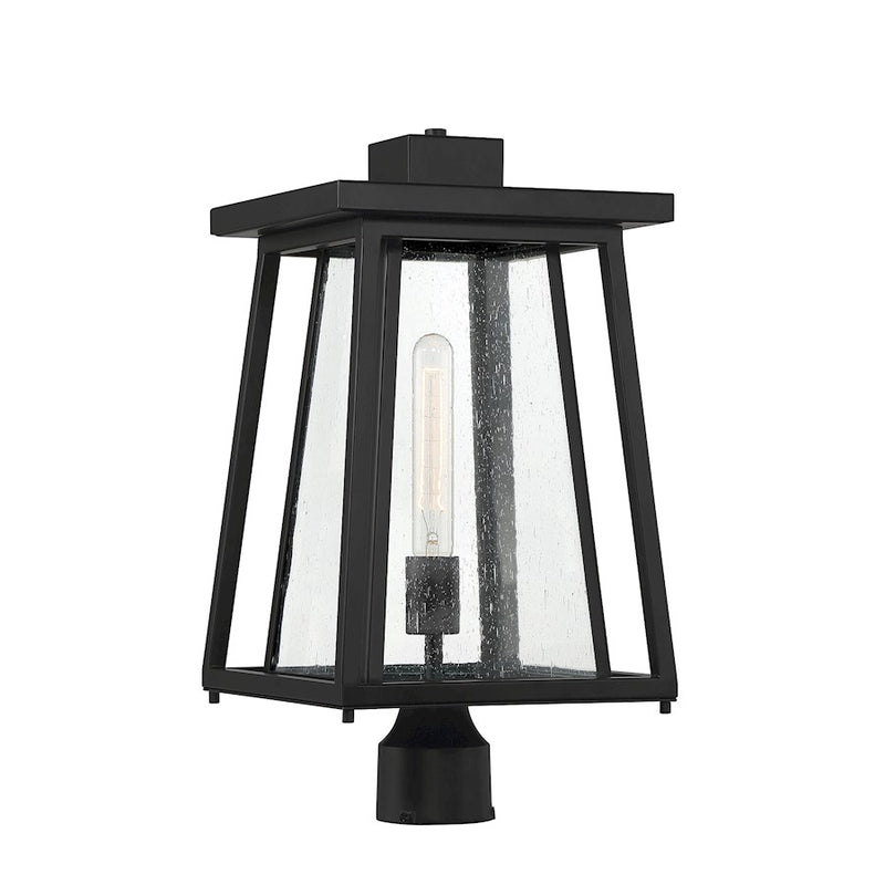 Savoy House Denver 1-Light Outdoor Post Lantern, Matte Black