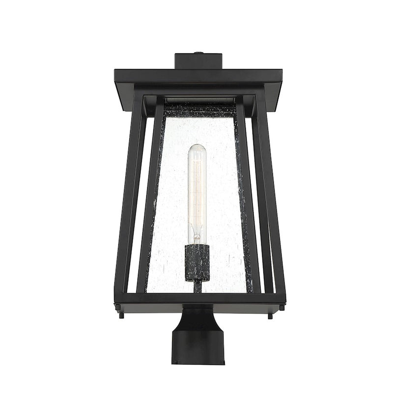 Savoy House Denver 1-Light Outdoor Post Lantern, Matte Black