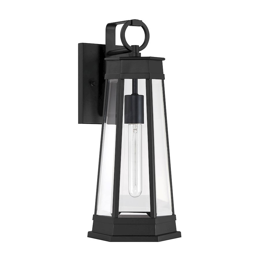 Savoy House Payne 1Lt 19" Outdoor Wall Lantern, Black/Clear Beveled