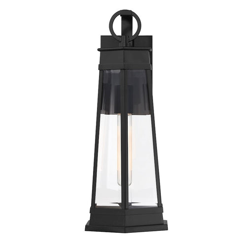 Savoy House Payne 1Lt 19" Outdoor Wall Lantern, Black/Clear Beveled
