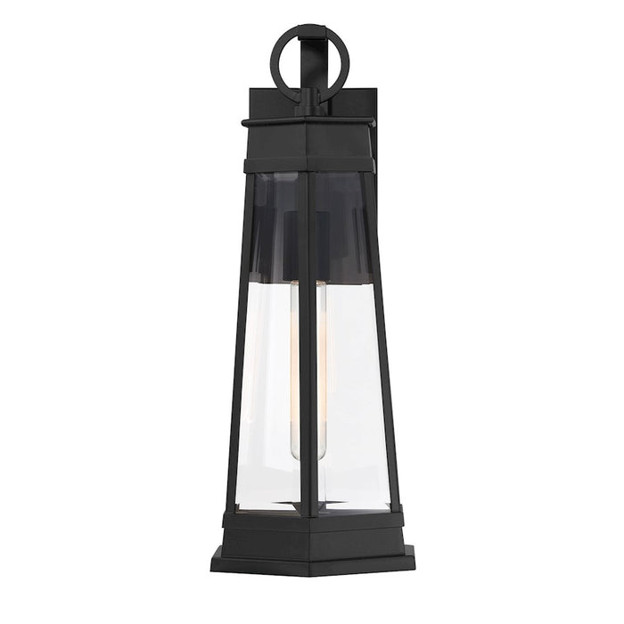 Savoy House Payne 1Lt 19" Outdoor Wall Lantern, Black/Clear Beveled