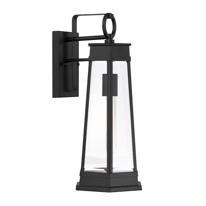 Savoy House Payne 1Lt 19" Outdoor Wall Lantern, Black/Clear Beveled