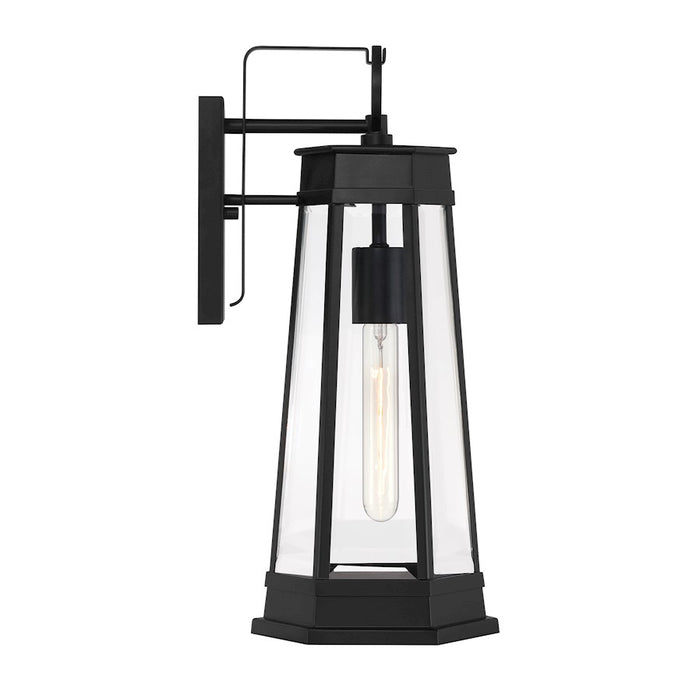 Savoy House Payne 1Lt 19" Outdoor Wall Lantern, Black/Clear Beveled