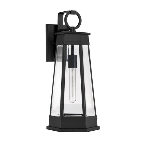 Savoy House Payne 1Lt 21" Outdoor Wall Lantern, Black/Clear Beveled