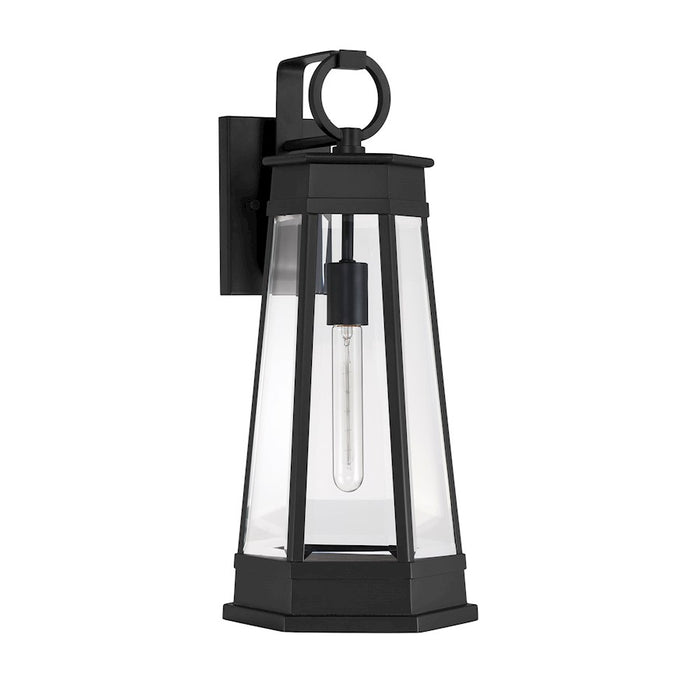 Savoy House Payne 1Lt 21" Outdoor Wall Lantern, Black/Clear Beveled