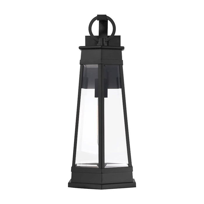 Savoy House Payne 1Lt 21" Outdoor Wall Lantern, Black/Clear Beveled
