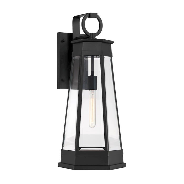Savoy House Payne 1Lt 26" Outdoor Wall Lantern, Black/Clear Beveled - 5-207-BK