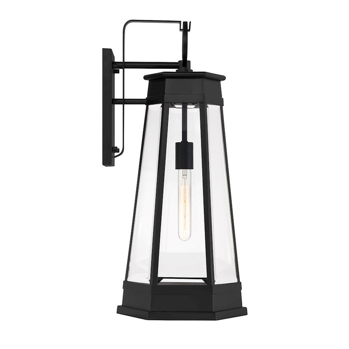 Savoy House Payne 1Lt 26" Outdoor Wall Lantern, Black/Clear Beveled