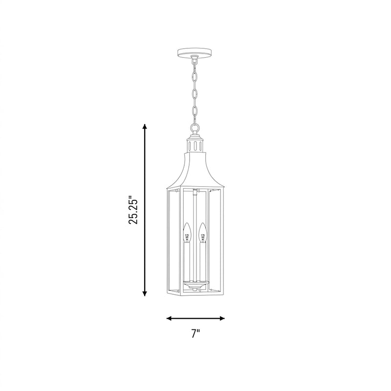 Savoy House Lancaster 2Lt Outdoor Hanging Lantern, Atlas Bronze