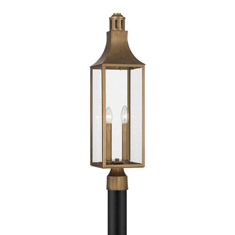 Savoy House Lancaster 2Lt Outdoor, Post Lantern, Atlas, Atlas Bronze