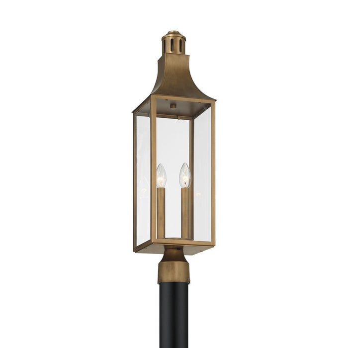 Savoy House Lancaster 2Lt Outdoor, Post Lantern, Atlas, Atlas Bronze