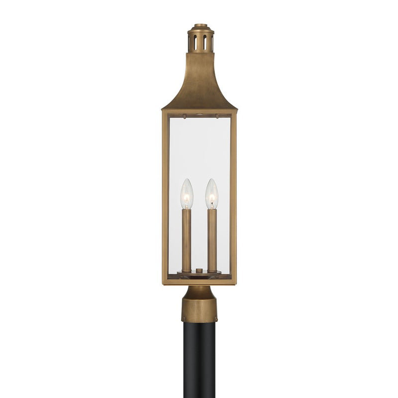 Savoy House Lancaster 2Lt Outdoor, Post Lantern, Atlas, Atlas Bronze