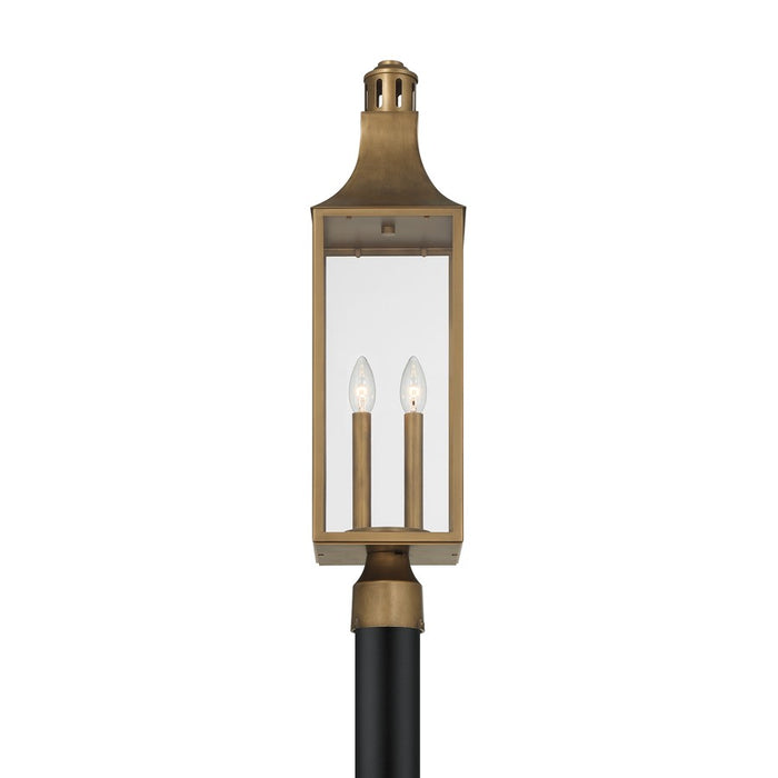 Savoy House Lancaster 2Lt Outdoor, Post Lantern, Atlas, Atlas Bronze