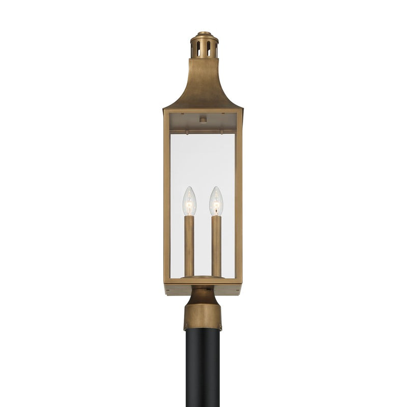 Savoy House Lancaster 2Lt Outdoor, Post Lantern, Atlas, Atlas Bronze