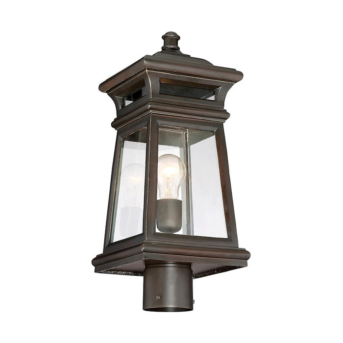 Savoy House Taylor 1-Light Outdoor Post Lantern, English Bronze/Gold