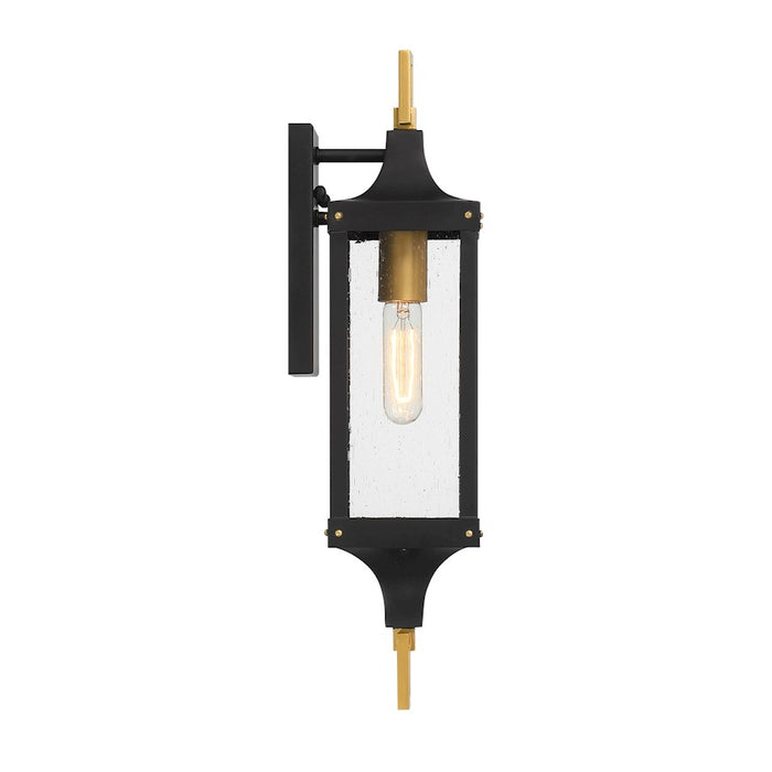 Savoy House Glendale 1Lt 21" Outdoor Wall Lantern, Black/Brass