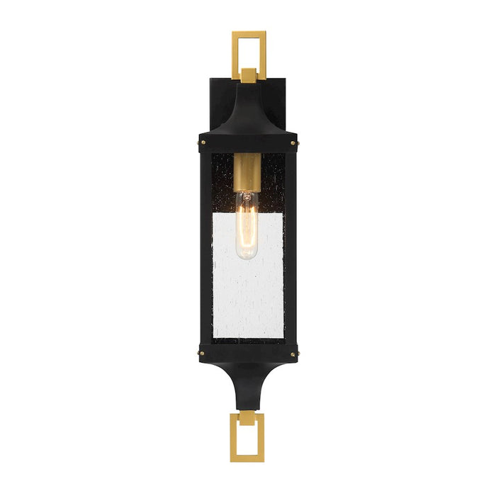 Savoy House Glendale 1Lt 25" Outdoor Lantern, Black/Brass/Seeded