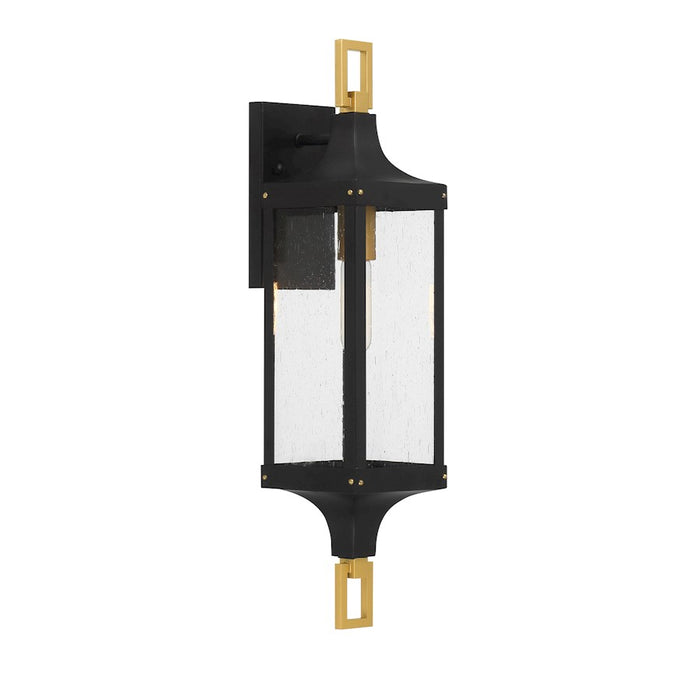 Savoy House Glendale 1Lt 25" Outdoor Lantern, Black/Brass/Seeded