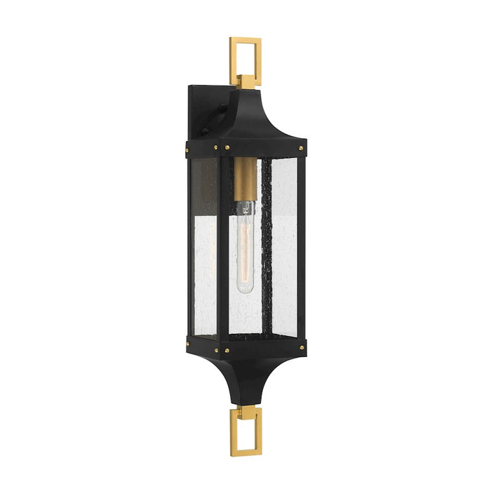 Savoy House Glendale 1Lt 28" Outdoor Wall Lantern, Black/Brass - 5-279-144