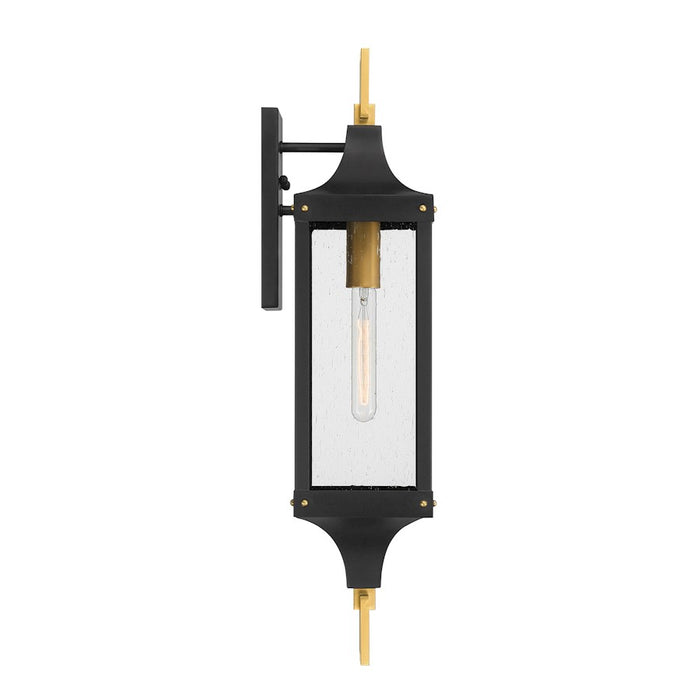 Savoy House Glendale 1Lt 28" Outdoor Wall Lantern, Black/Brass