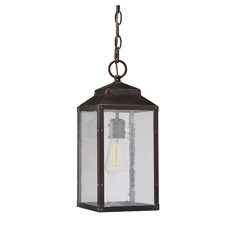 Savoy House Brennan 1Lt Outdoor Hanging Lantern, English Bronze/Gold