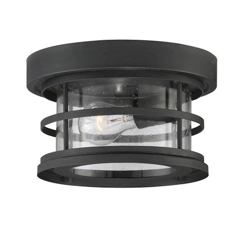 Savoy House Barrett 1-Light Outdoor Ceiling Light, Black