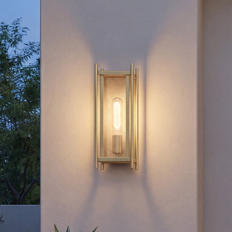 Savoy House Jacobs 1Lt Outdoor Wall Lantern, Serene, Serene Brass