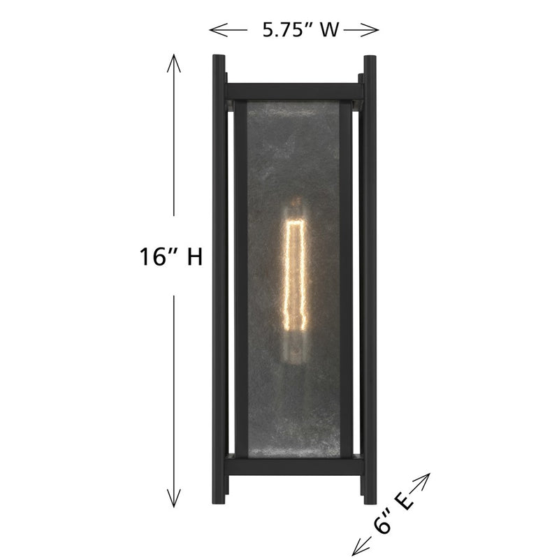 Savoy House Jacobs 1Lt Outdoor, Wall Lantern, Matte Black
