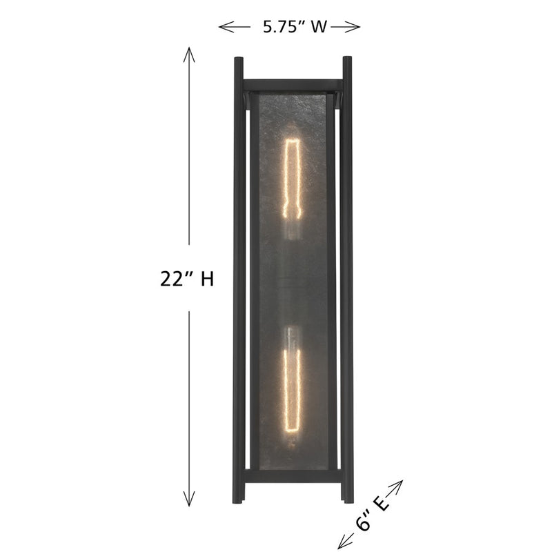 Savoy House Jacobs 2Lt Outdoor, Wall Lantern, Matte Black