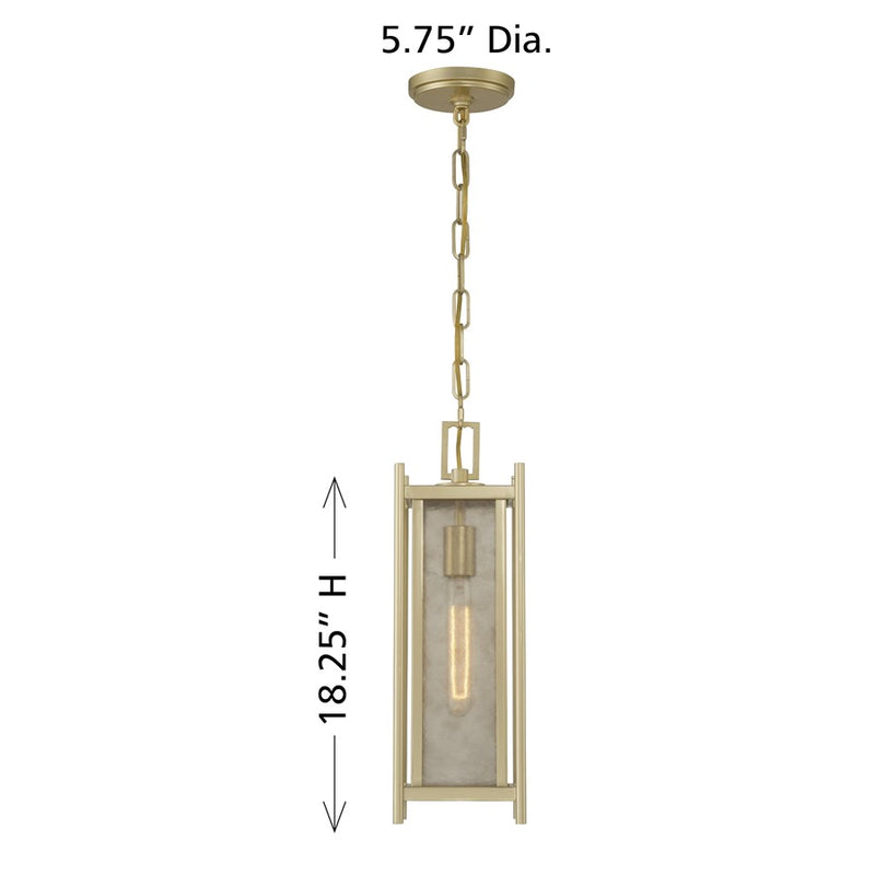 Savoy House Jacobs 1Lt Outdoor Hanging Lantern, Serene Brass