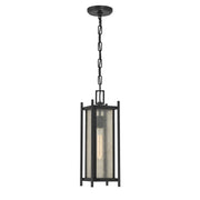 Savoy House Jacobs 1Lt Outdoor Hanging Lantern, Black/Clear - 5-3806-BK