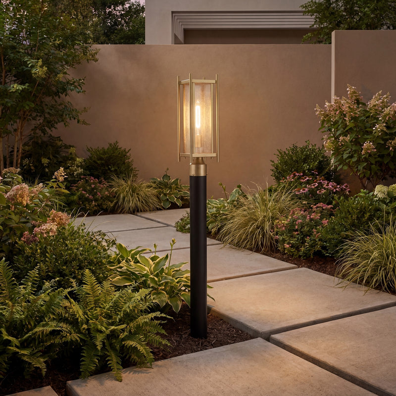 Savoy House Jacobs 1Lt Outdoor Post Lantern, Serene Brass