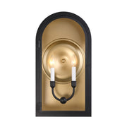 Savoy House Grotto 2Lt 23" Outdoor Wall Lantern, Black/Gold/Clear - 5-412-331