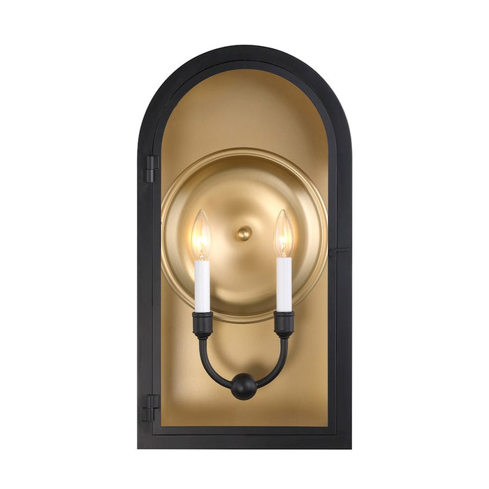 Savoy House Grotto 2Lt 23" Outdoor Wall Lantern, Black/Gold/Clear - 5-412-331