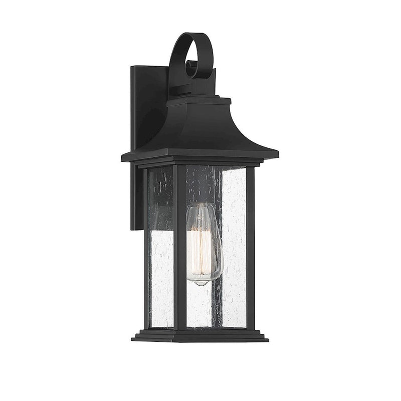 Savoy House Hancock 1 Light Small Outdoor Sconce, Matte Black