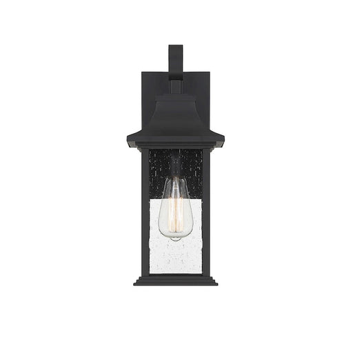 Savoy House Hancock 1-Light 17" Outdoor Wall Lantern, Matte Black