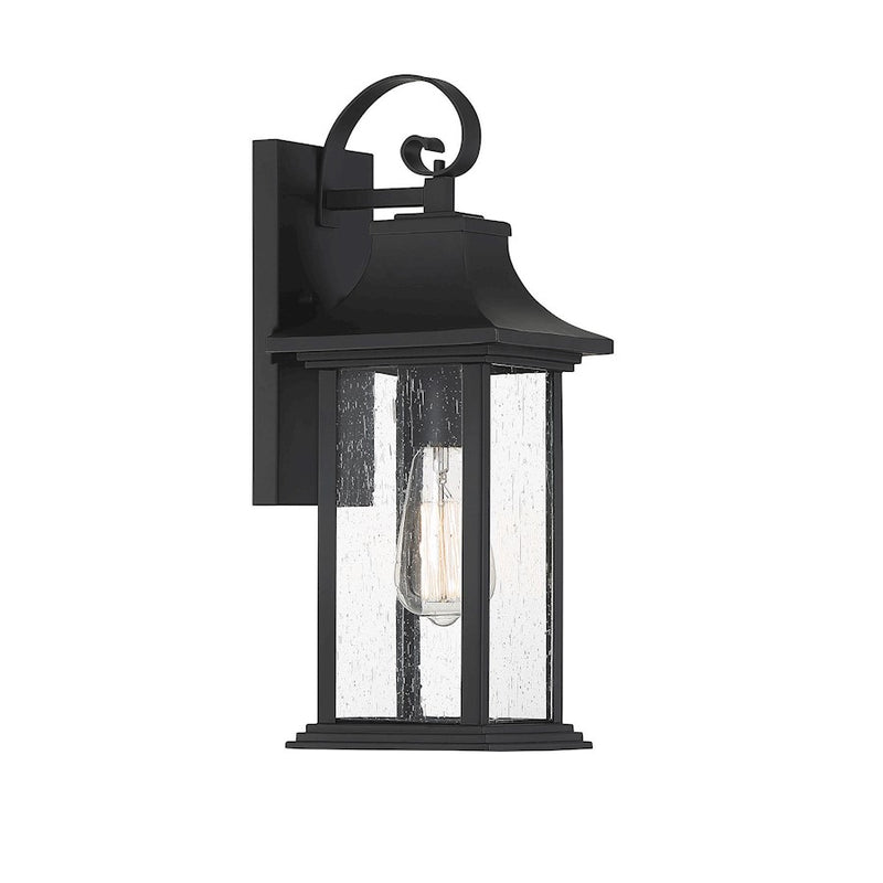 Savoy House Hancock 1 Light Small Outdoor Sconce, Matte Black