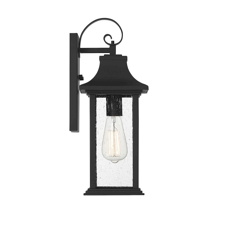 Savoy House Hancock 1 Light Small Outdoor Sconce, Matte Black