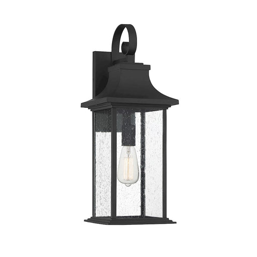 Savoy House Hancock 1 Light Small Outdoor Sconce, Matte Black