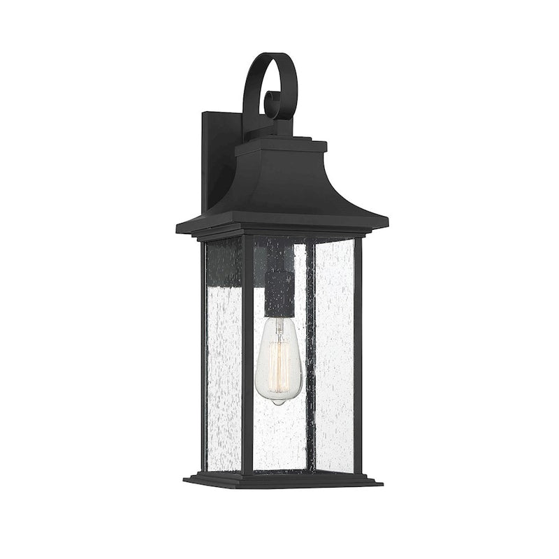 Savoy House Hancock 1 Light Small Outdoor Sconce, Matte Black